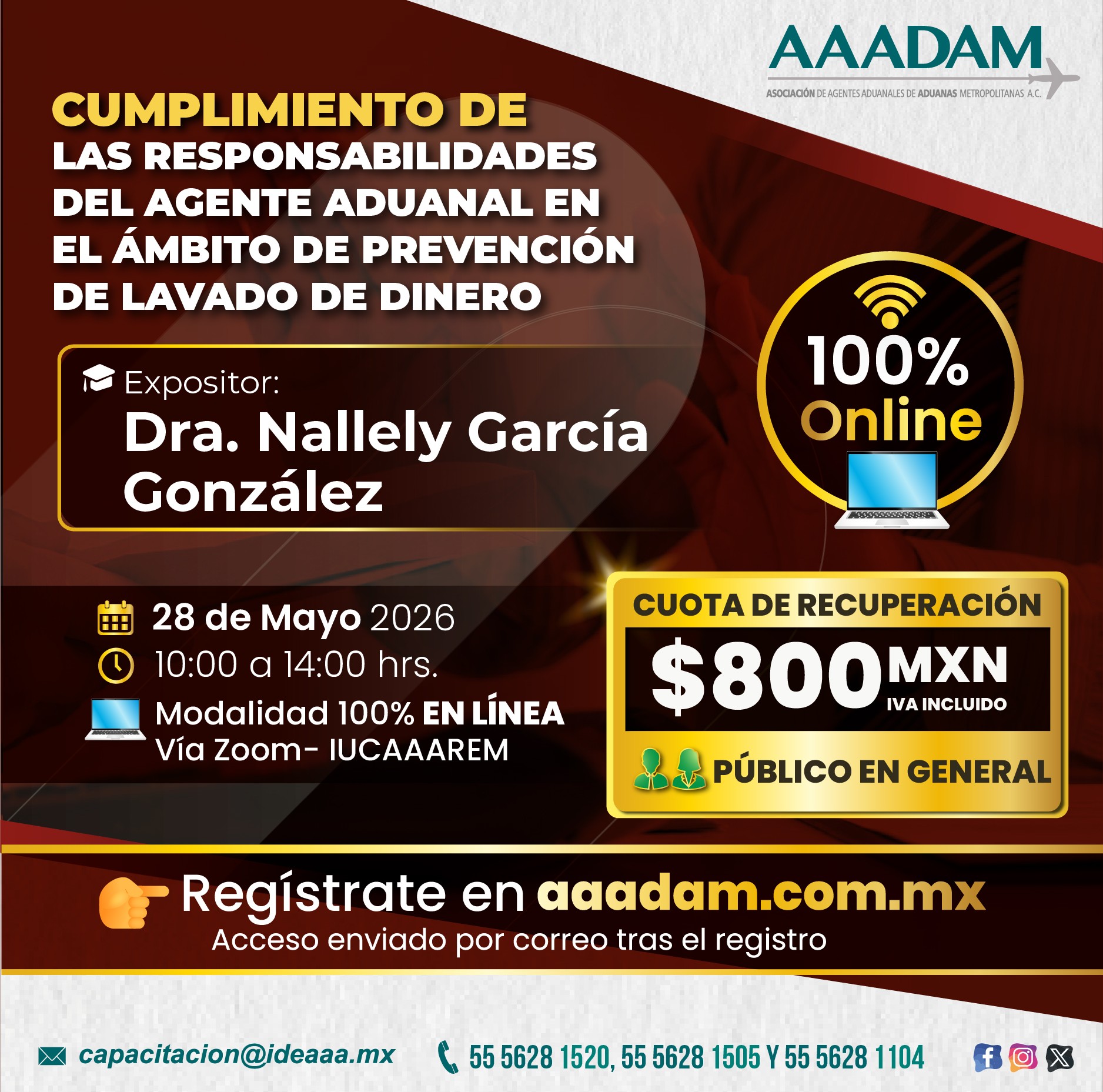 CUMPLIMIENTO DE LAS RESPONSABILIDADES DEL AGENTE ADUANAL EN EL ÁMBITO DE PREVENCIÓN DE LAVADO DE DINERO